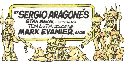 Title image - by Sergio Aragonés, Stan Sakai lettering, Tom Luth coloring, Mark Evanier aide.